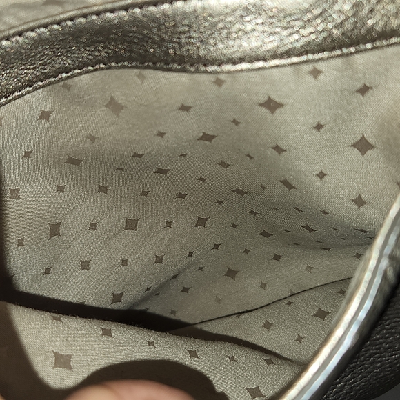 Metallic Fossil Crossbody Satchel Bag - Picture 7 of 12